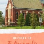 An image of an old brick church and text that says History of Indianapolis Churches
