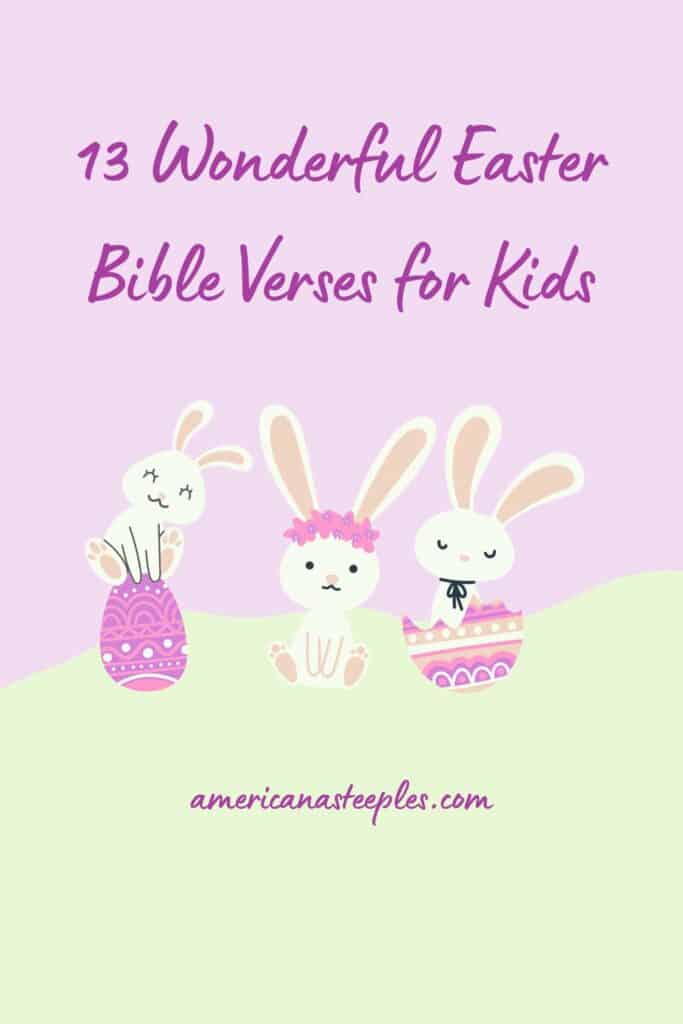 children's easter graphic with easter bunnies