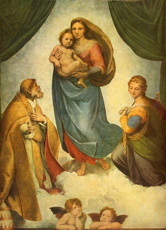 The Sistine Madonna, one of the most famous Christ paintings.