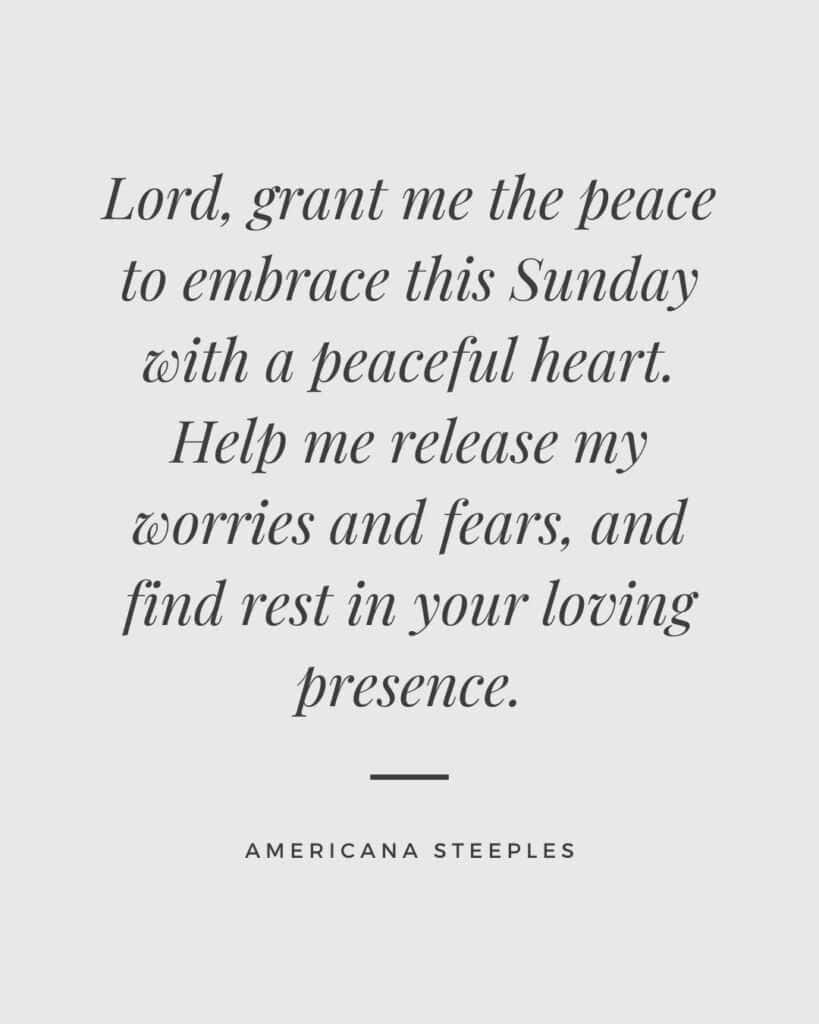 prayer for peaceful heart