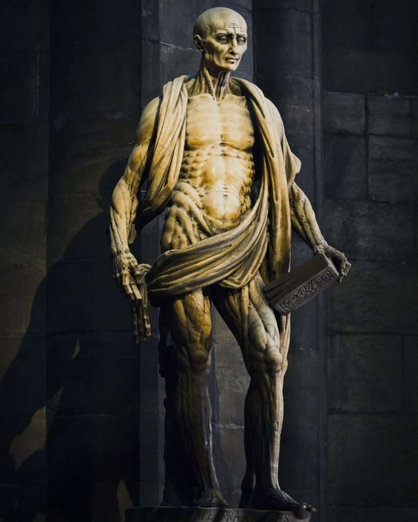 sculpture of St. Bartholomew Flayed by Marco d'Agrate