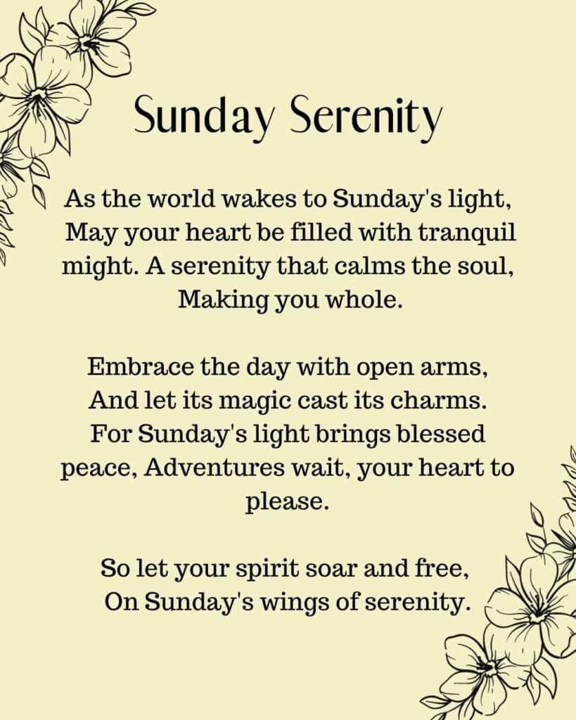 Sunday Serenity prayer