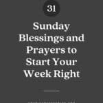 Sunday blessings and prayers pin image