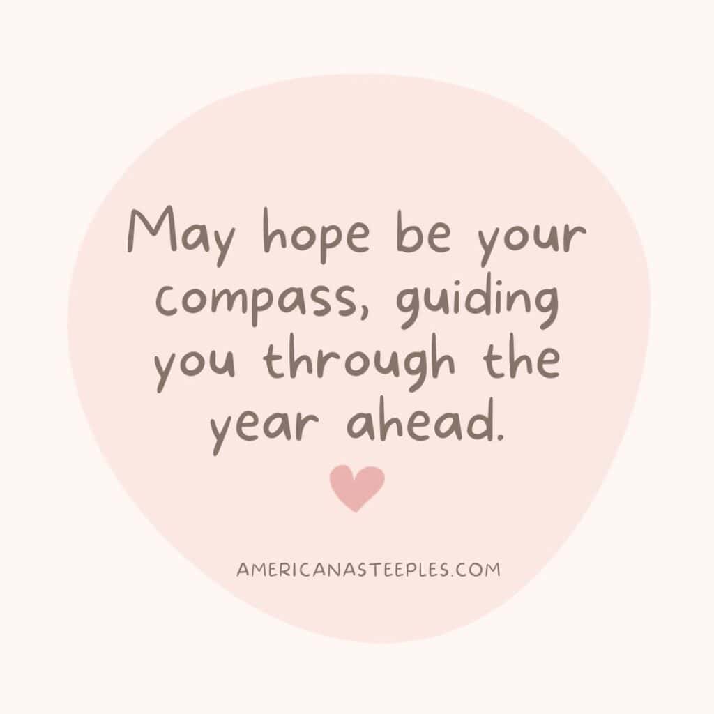 Hope blessing for new year