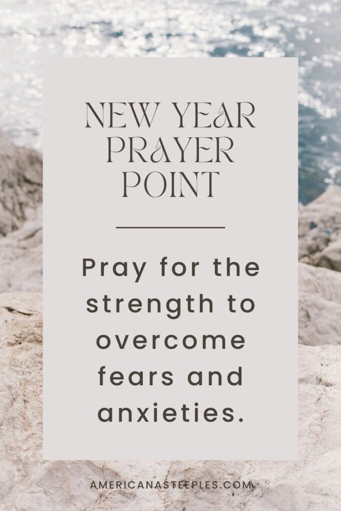 New year prayer point for fears and anxiety