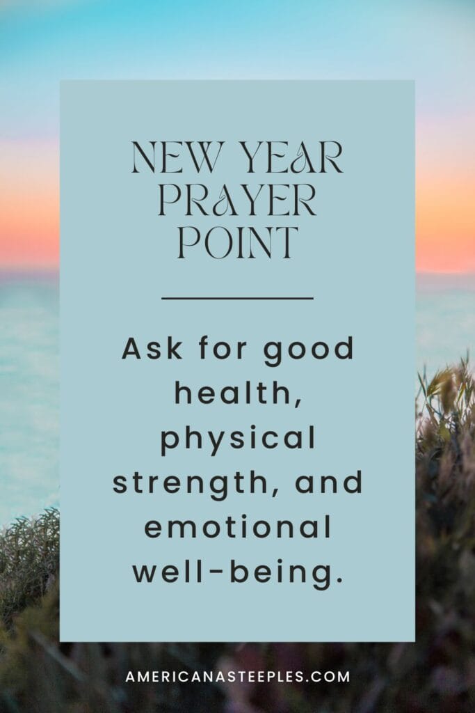 New year prayer point for health and strength